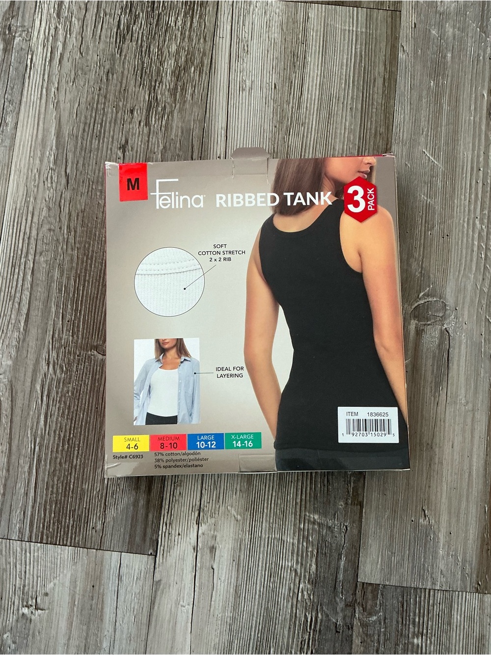 Felina Ribbed Tank 3-Pack - Picture 2 of 2
